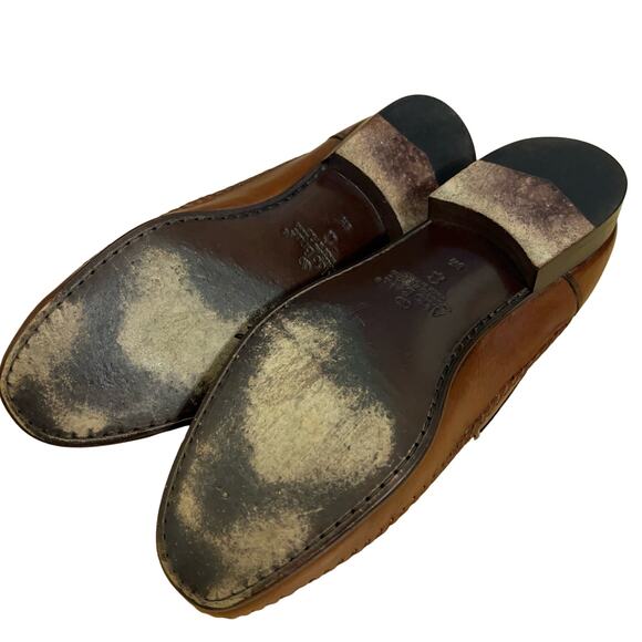 Aldo Brue Brown Mens Loafers Shoes Made in Italy Size 9.5 - Picture 5 of 7